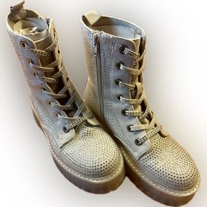 Steve Madden Silver Ankle Boots